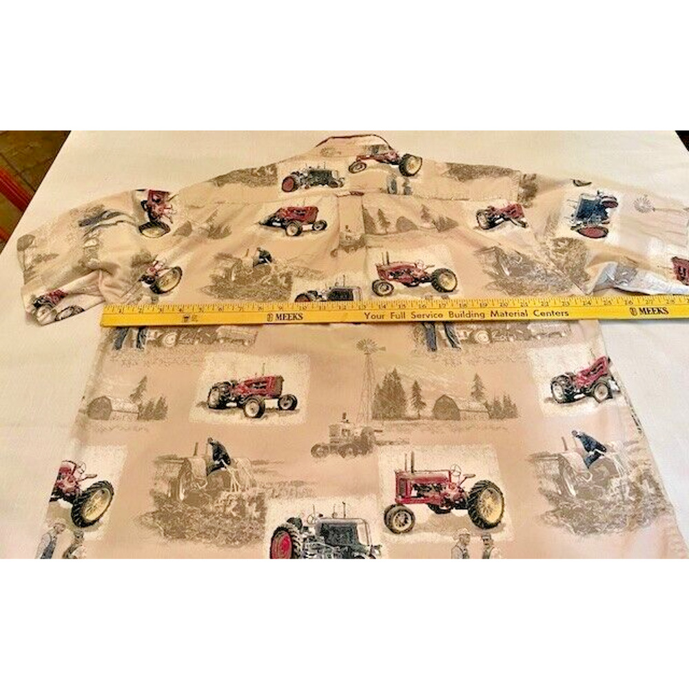 Vintage Bit and Bridle Men's Short Sleeve Western Tractors Shirt Size M - Picture 9 of 10